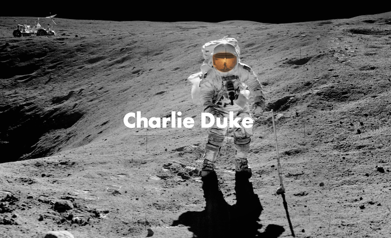 Charlie Duke, Lunar Module Pilot on Apollo 16, 10th man on the moon.